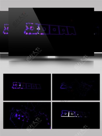 紫色光感粒子视频素材