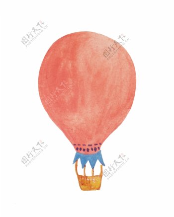 菊红气球卡通透明素材