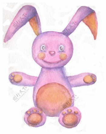 布偶兔子卡通透明素材