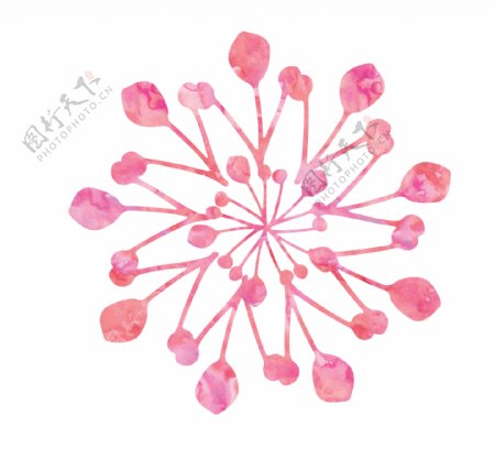 粉色植物卡通透明素材