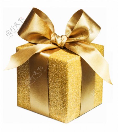 金色大气巧克力彩带礼物礼盒