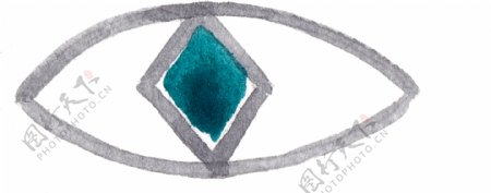 蓝晶之眼透明装饰素材