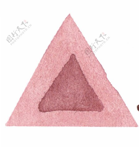粉嫩三角透明装饰素材