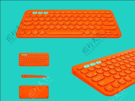 橙色的键盘jpg