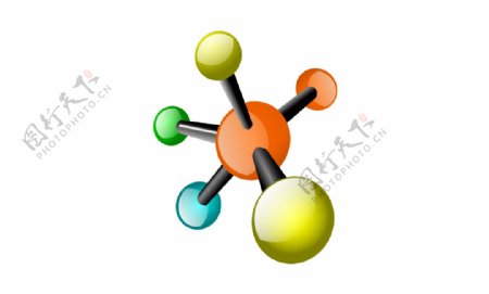 创意分子结构png元素