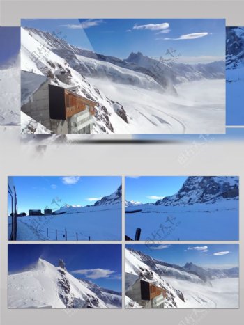冬季旅游风光实拍雪景视频