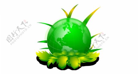 清新绿色地球元素
