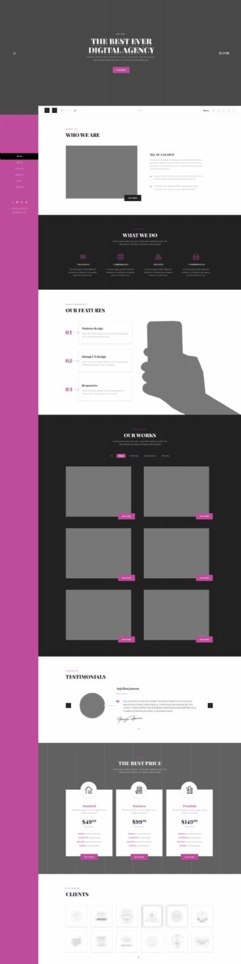 紫色精美的企业家居网站首页模板设计