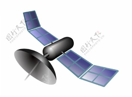 卡通太阳能飞行器png元素