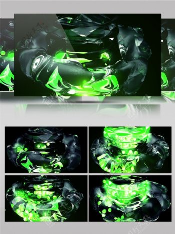 绿光果冻光束视频素材