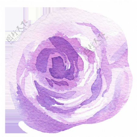手绘粉紫色花朵PNG透明素材