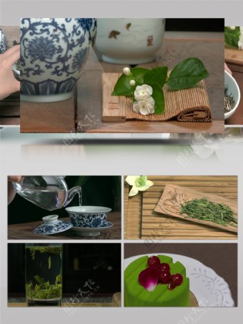 4K中国古典文化茶道艺术瓷器展示实拍