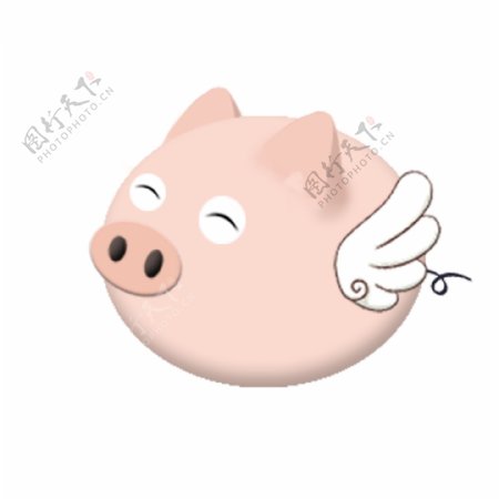 可爱卡通飞猪节日素材萌物