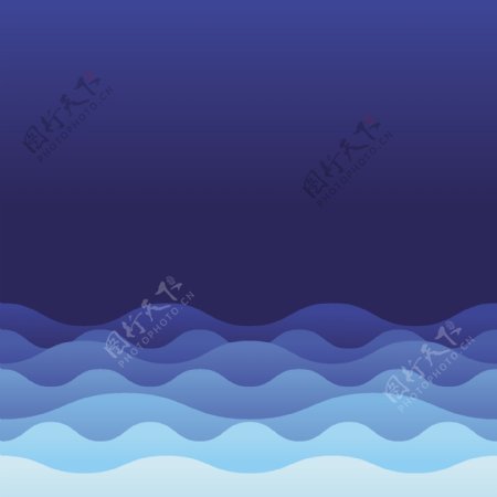 蓝色波纹抽象背景素材