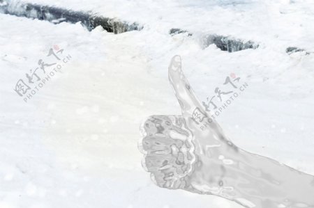 冰天雪地冰手pad背景元素