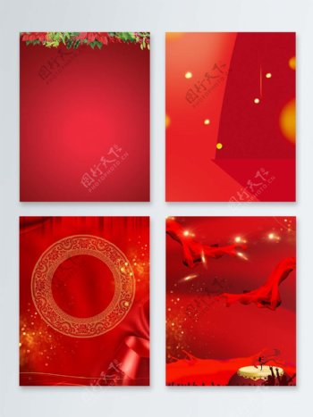 新春喜庆氛围红色背景图