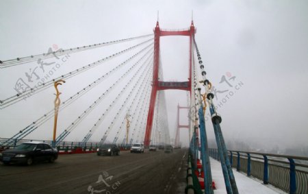 凤台淮河大桥雪景