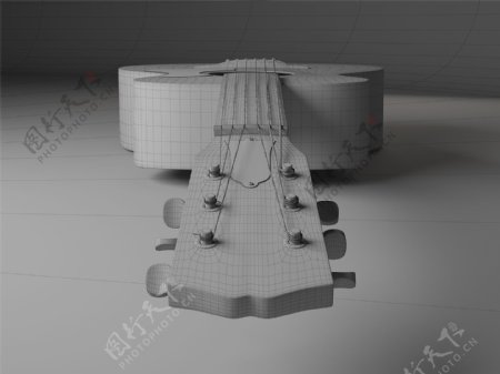 3d建模模型的原声吉他jpg素材