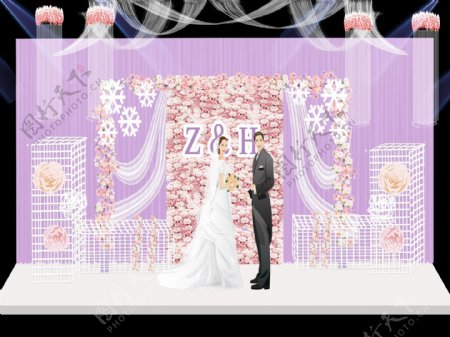 紫色婚礼效果图系列