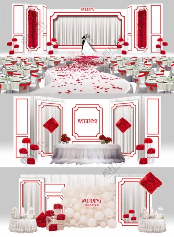 白色韩式婚礼效果图