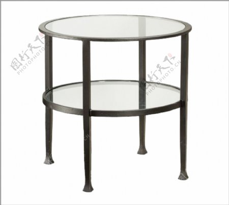 简约圆形玻璃台面桌子设计