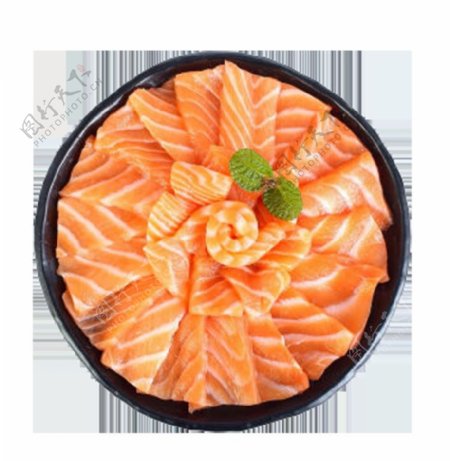 鲜美橙色三文鱼料理美食产品实物