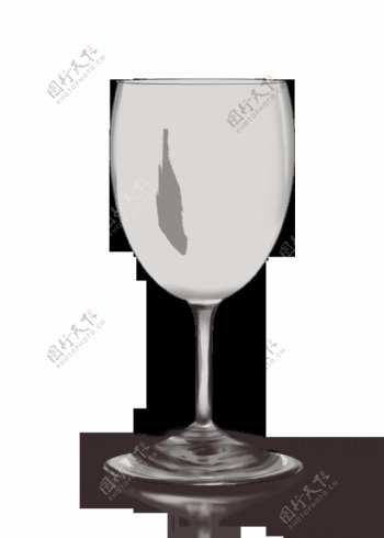 手绘透明玻璃杯元素