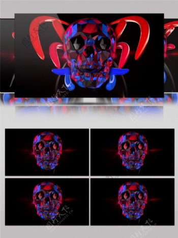 红光斑斓光束动态视频素材