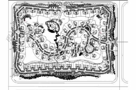 中式园林景观设计别墅施工图