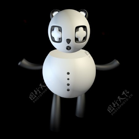 3D熊猫C4D熊玩具动物素材