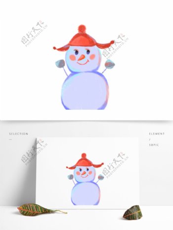 手绘创意雪人设计可商用元素