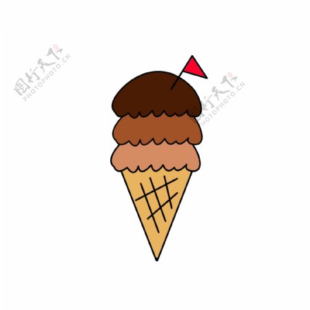可爱卡通简约创意冰淇淋食物元素