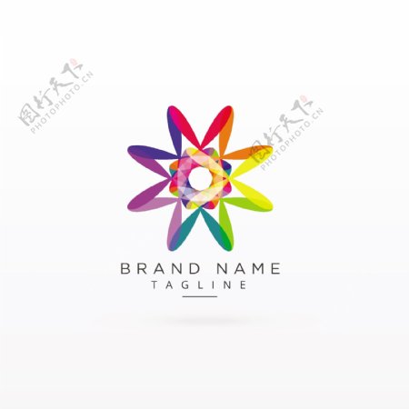 创意抽象活力标志设计logo模板