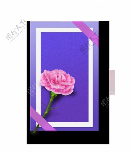 紫色浪漫礼盒装饰素材