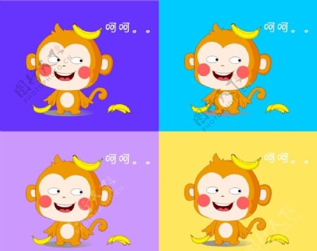 卡通猴子表情可爱