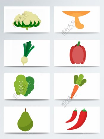 扁平化水果蔬菜素材
