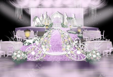 紫色城堡工装效果图