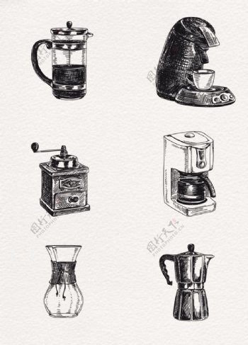 精致创意卡通手绘咖啡