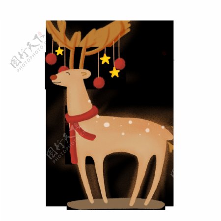 圣诞节麋鹿驯鹿小鹿动物素材圣诞素材