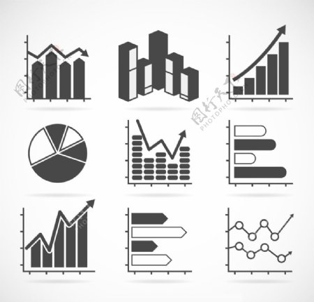 商务数据统计图标