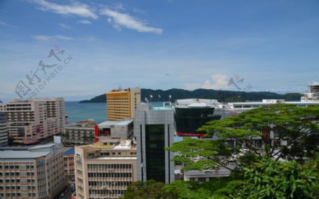 马来西亚街景俯瞰