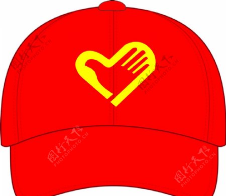 红色志愿者帽子12