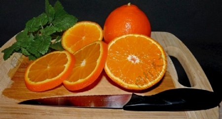 切片鲜橙水果