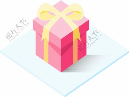2.5D七夕节情人节礼物礼盒原创商用元素