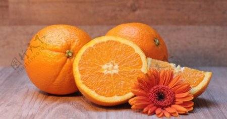 橙子水果新鲜绿色健康
