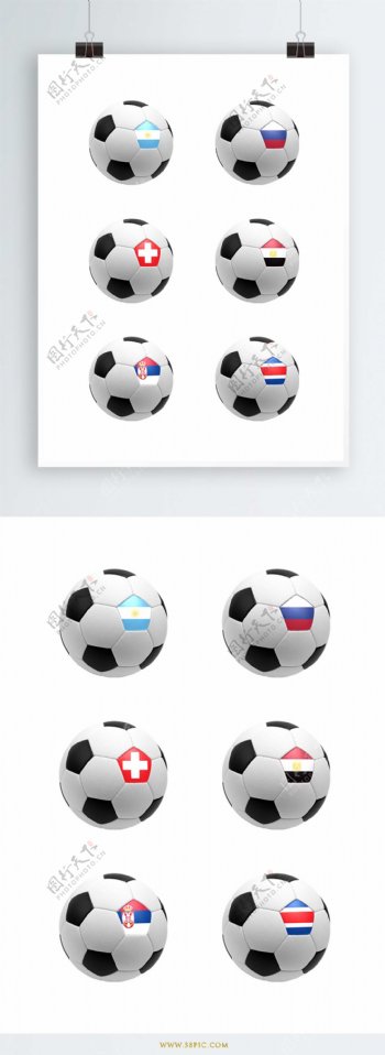 各国国旗足球设计元素2