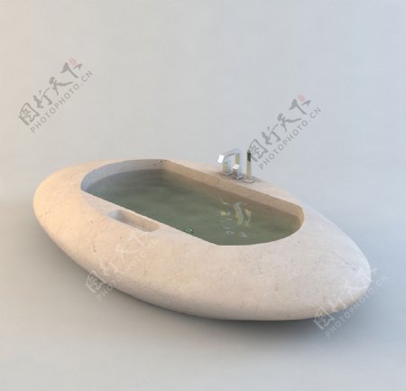 泡澡池模型