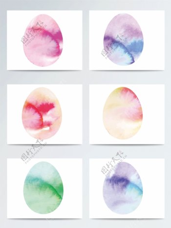 创意水彩纹理复活蛋