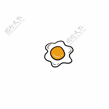 可爱卡通夏天蛋黄手绘食物素材图标设计元素