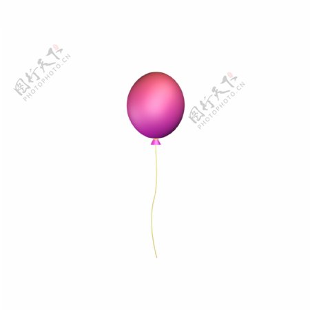 C4D气球渐变气球气球元素粉紫气球